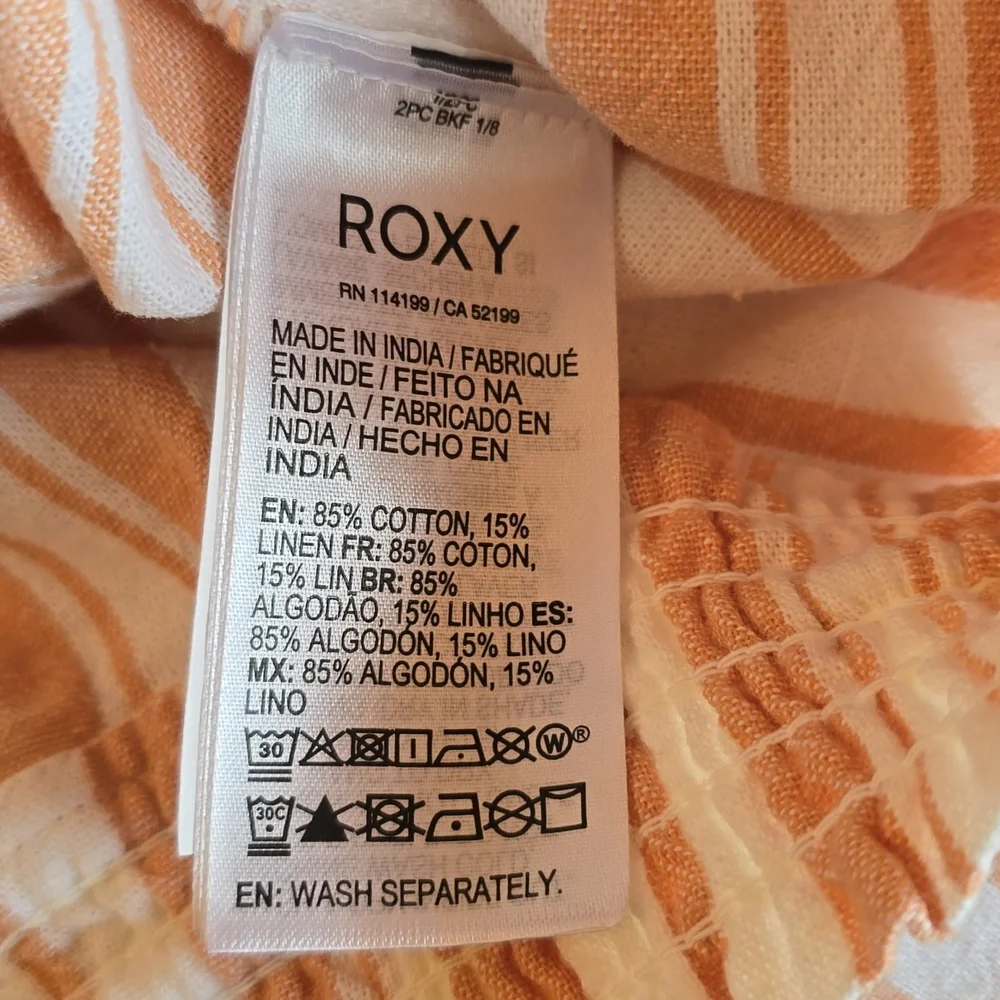 Roxy Oceanside YD Pants Camel Sandy Stripe- XL - Picture 7 of 7